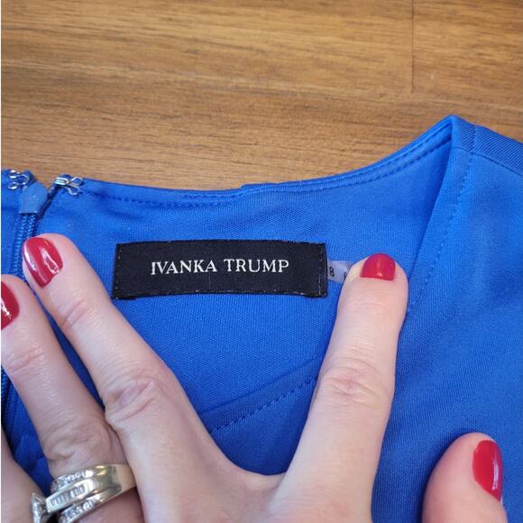 Ivanka Trump Blue Sheath Dress Sz 8 Slim Fit Work Event Style EUC - Picture 4 of 11
